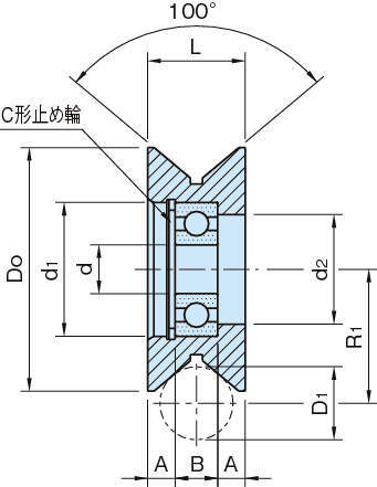GRL-Y 가이드롤러(Y형·싱글베어링)