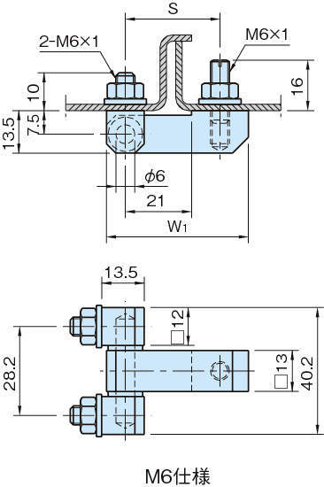 SQH·SQS 스퀘어힌지(M6사양)