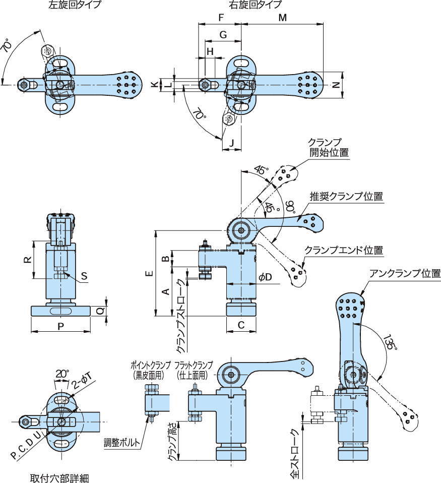 QLSWC 스윙클램프(캠레버타입)