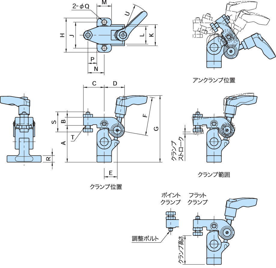 QLRE 리트랙트클램프(클램프레버타입)