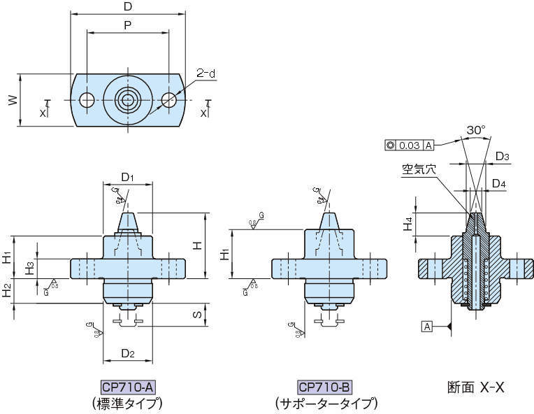 CP710 스프링핀(고정도형)