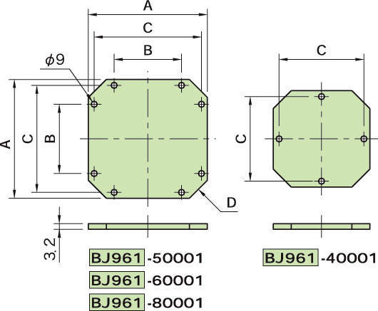 BJ961 MC4면블록용위뚜껑