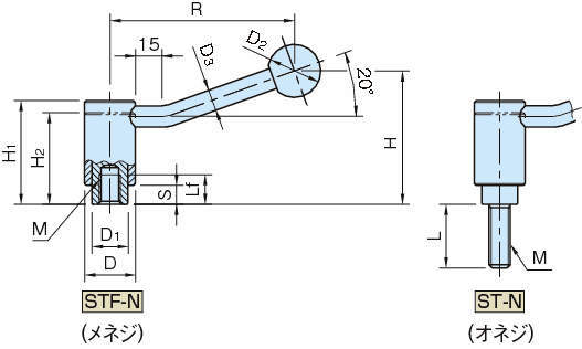 STF-N 안전텐션레버(암나사)