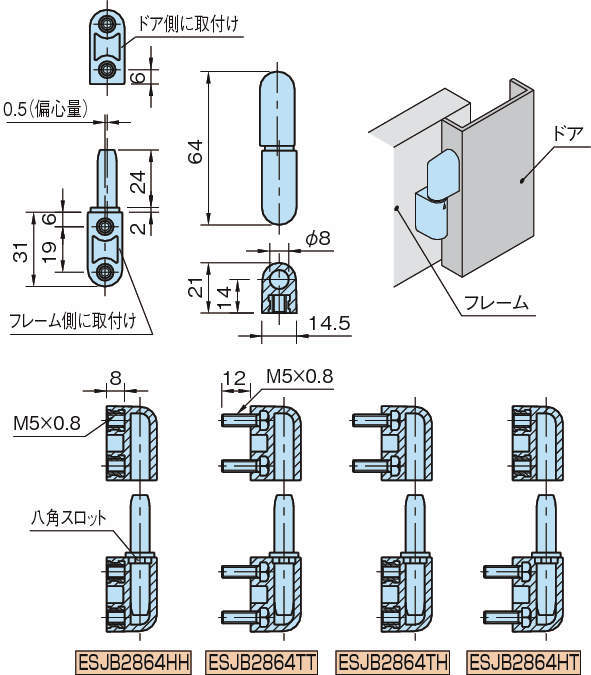 ESJB 엔프라슬립조인트힌지