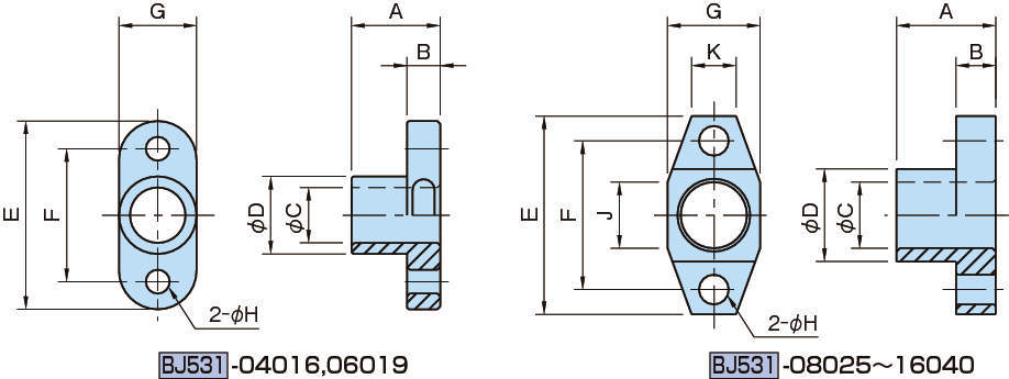 BJ531 후크홀더(플랜지타입)