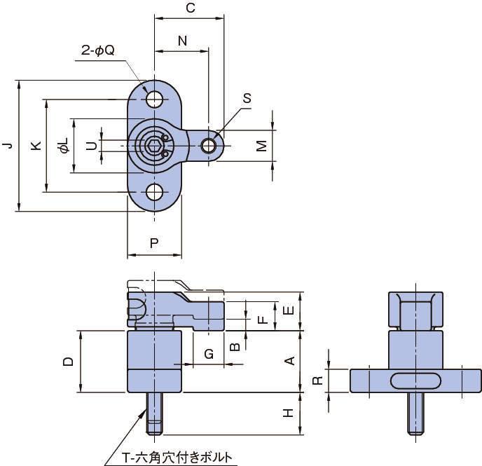 BJ132-B 후크클램프세트(플랜지타입)