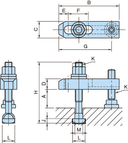 BJ153-B-T 홈붙이스트랩세트(T홈타입)