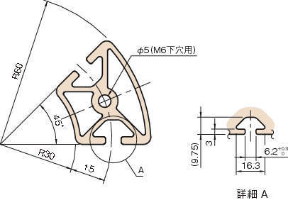 R30/60-45° 라운드프로파일6