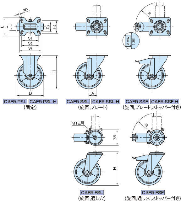 CAF5 캐스터(F5시리즈)
