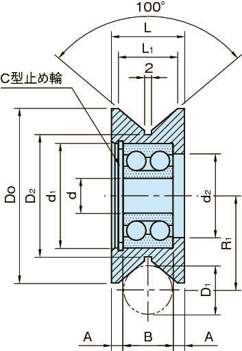 GRL-SWA-Y 가이드롤러(Y형·복열앵귤러)