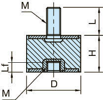 VD2 방진고무(수나사·암나사)