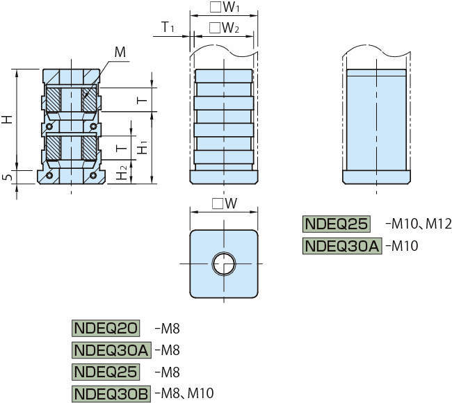 NDEQ 각파이프용엔드캡