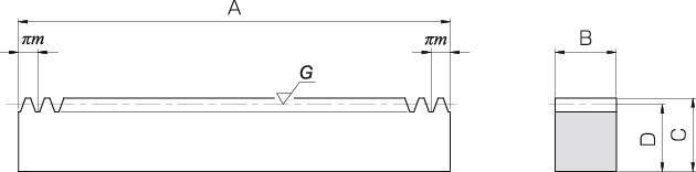 SRG 열처리 연마 랙기어