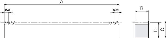 KRF 조질 랙기어(양단가공)