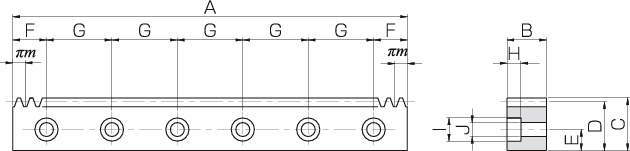 SUR 스테인레스 랙기어