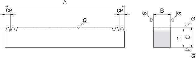 KRGCP CP 조질 연마 랙기어