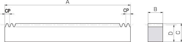 SURCPF CP 스테인레스 랙기어(양단가공)