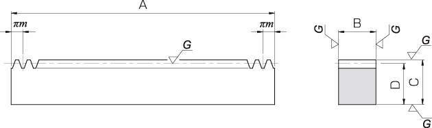 KRGF 열처리 연마 랙기어(양단가공)