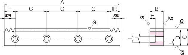 KRGFD-H 열처리 연마 랙기어(J시리즈)