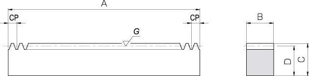 SRGCP CP 얼처리 연마 랙기어