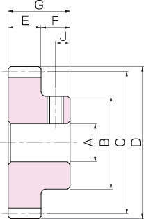 SUS 스테인레스 평기어(J시리즈) 모듈1