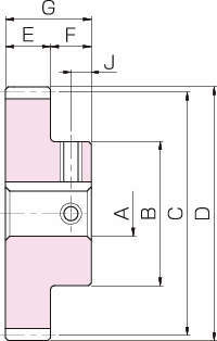 SUS 스테인레스 평기어(J시리즈) 모듈1