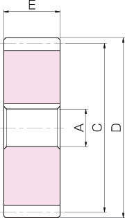 PS·PSA 플라스틱 평기어(J시리즈) 모듈1