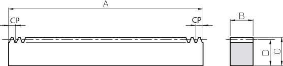 SRCPF-H CP 열처리 랙기어(양단가공)