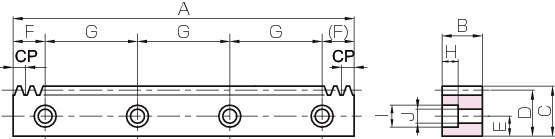 SURCPFD CP 스테인레스 랙기어(J시리즈)