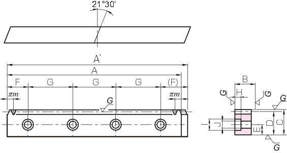 KRHGFD 연마헬리컬 랙기어(J시리즈)