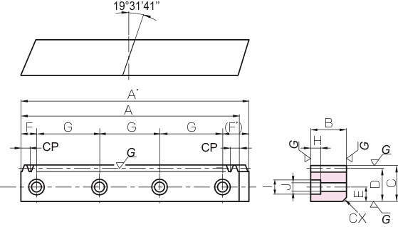 ZSTD 열처리 연마 헬리컬 랙기어(J시리즈)