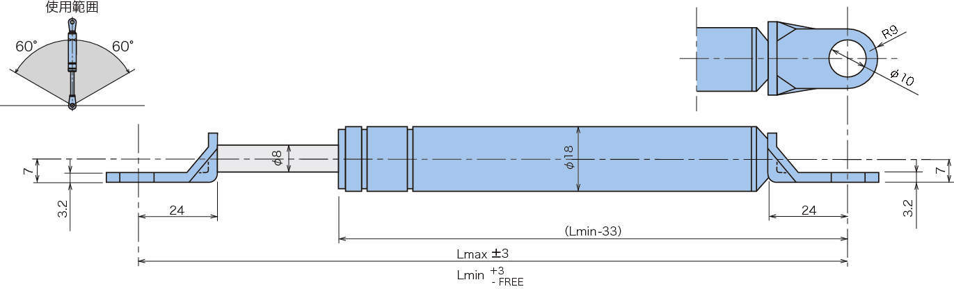 가스스프링(전체가스타입) KHG시리즈