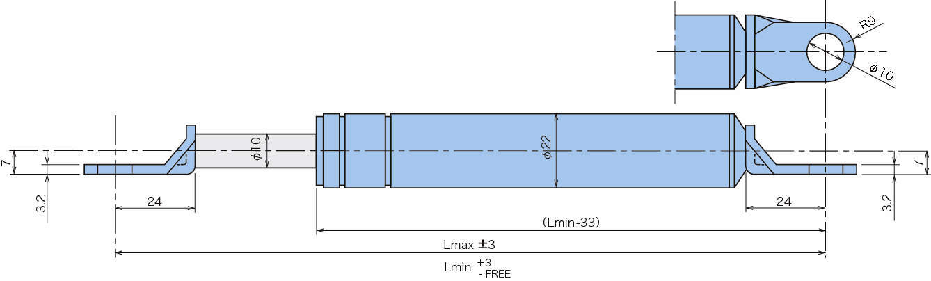 가스스프링(프리피스톤타입) KMF시리즈