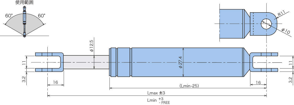 가스스프링(전체가스타입) KPG시리즈