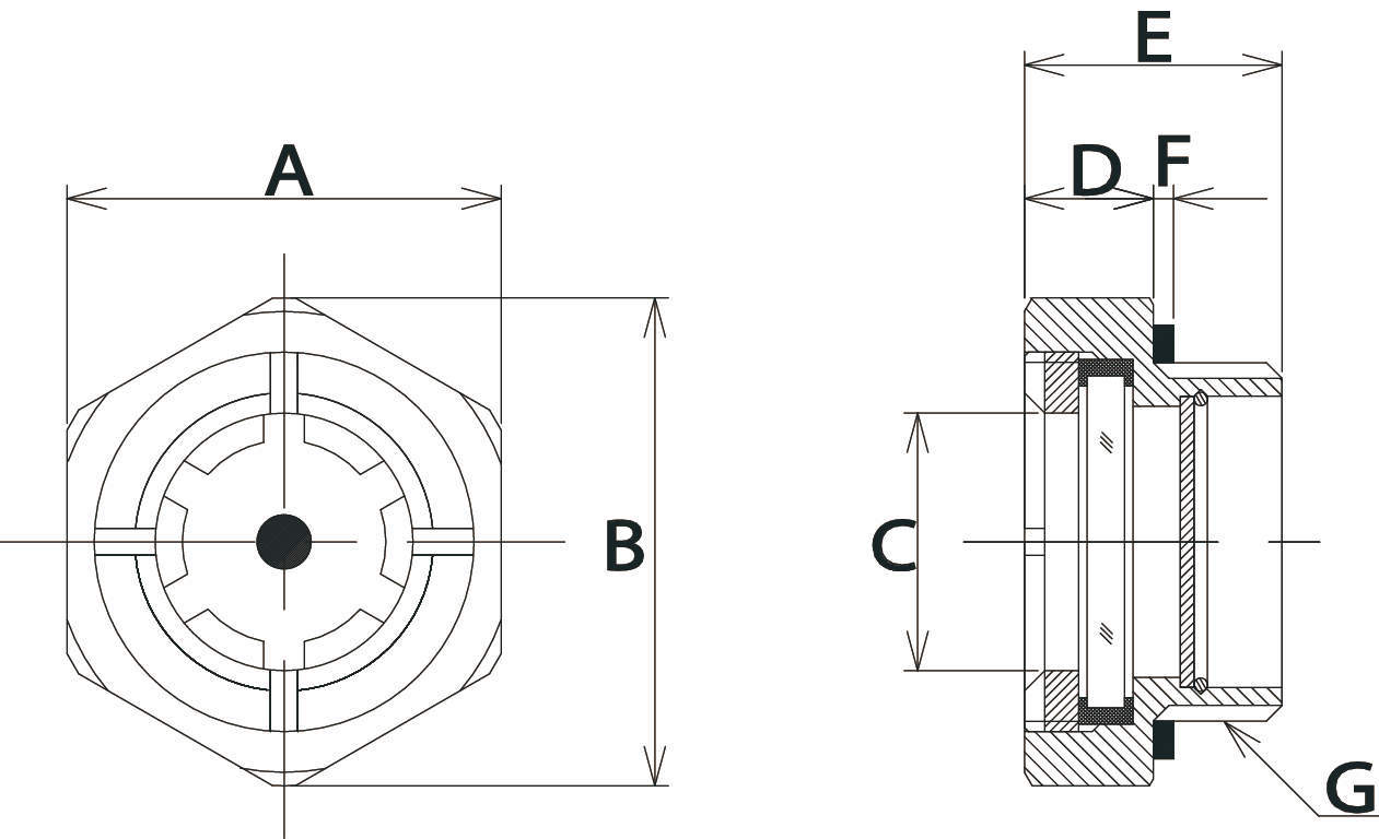 금속제나사붙이오일게이지 KIM-AR형