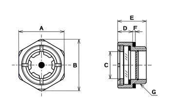 금속제나사붙이오일게이지 KIM-AR형