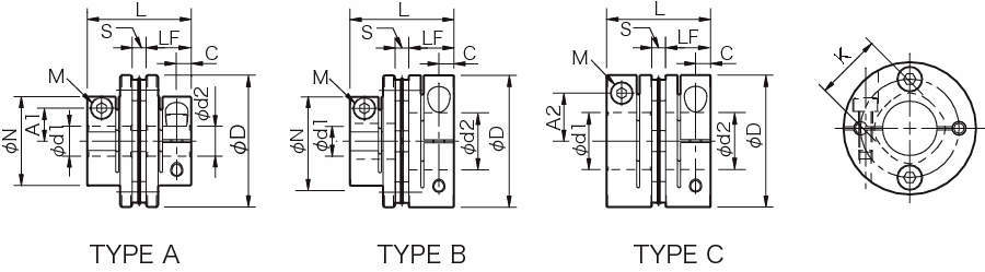 SFC-SA2 서보플렉스커플링(싱글엘리먼트·클램프)