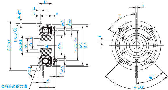 101형 여자클러치(플랜지취부)
