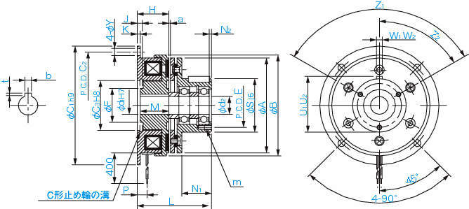 101형 여자클러치(플랜지취부)
