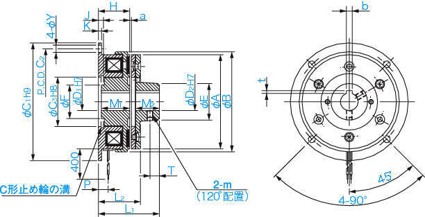 101형 여자클러치(플랜지취부)