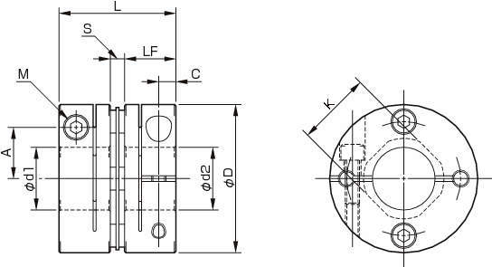 SFC-SA1 서보플렉스커플링(싱글엘리먼트)