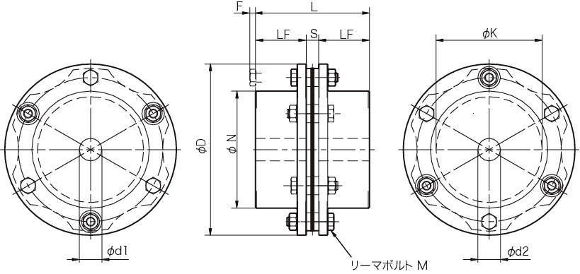 SFH-S 서보플렉스커플링(싱글엘리먼트·예비구멍제품)