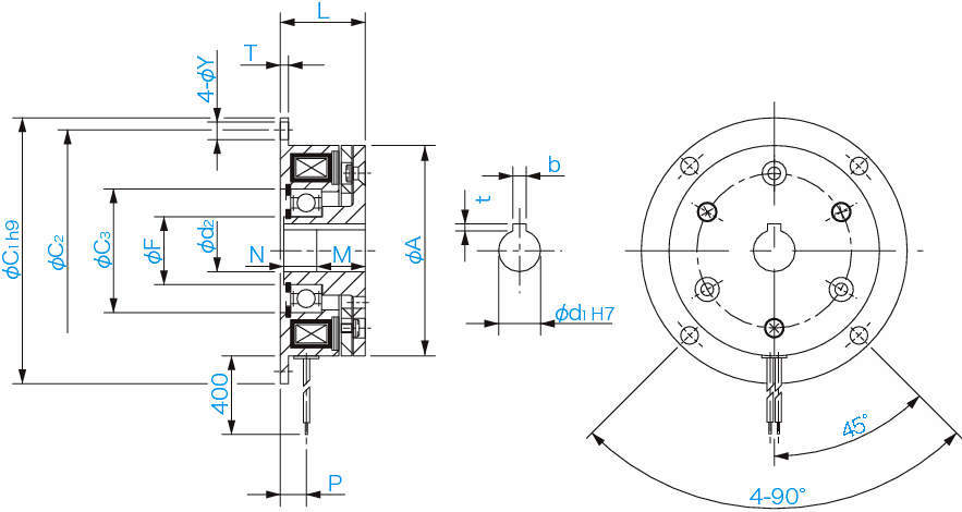 BSZ형 여자브레이크(원터치취부형)