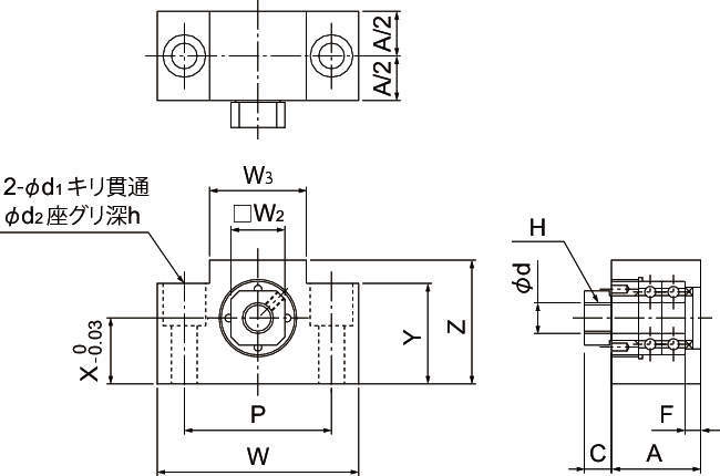 서포트유니트 고정(구동)측각형타입