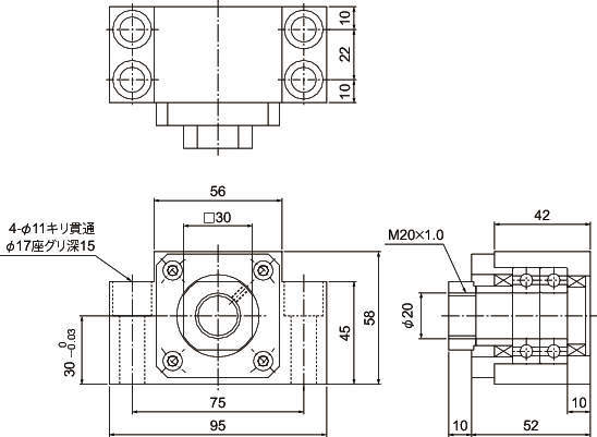 서포트유니트 고정(구동)측각형타입