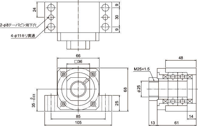 서포트유니트 고정(구동)측각형타입