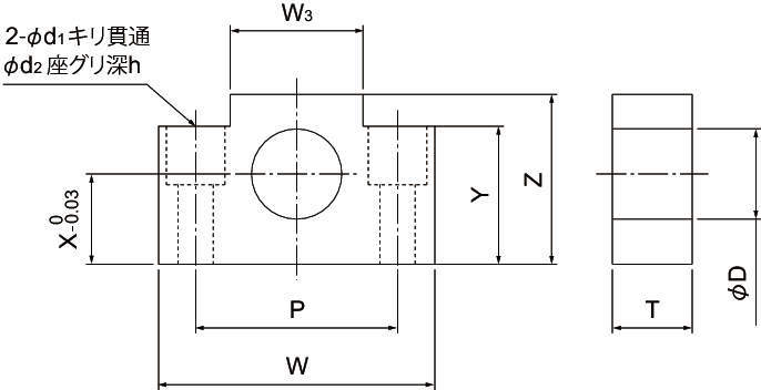 서포트유니트 지지측 각형타입