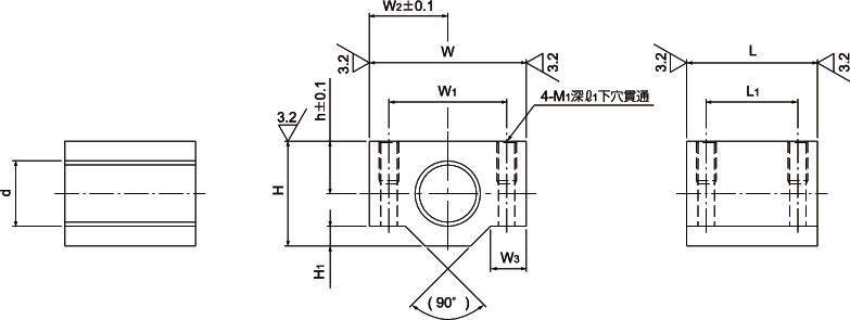 블록와이드타입 너트 BSTWR시리즈(오른나사)