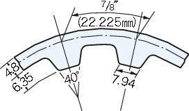 타이밍벨트 XH형(클로로플렌고무)