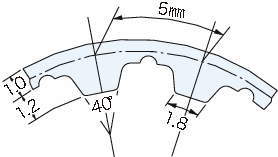 타이밍벨트 T5형(폴리우레탄)
